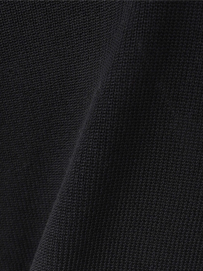 アレクサ ピマコットン ニットポロ トップ（ホワイト/ブラック） 詳細画像 off white 3