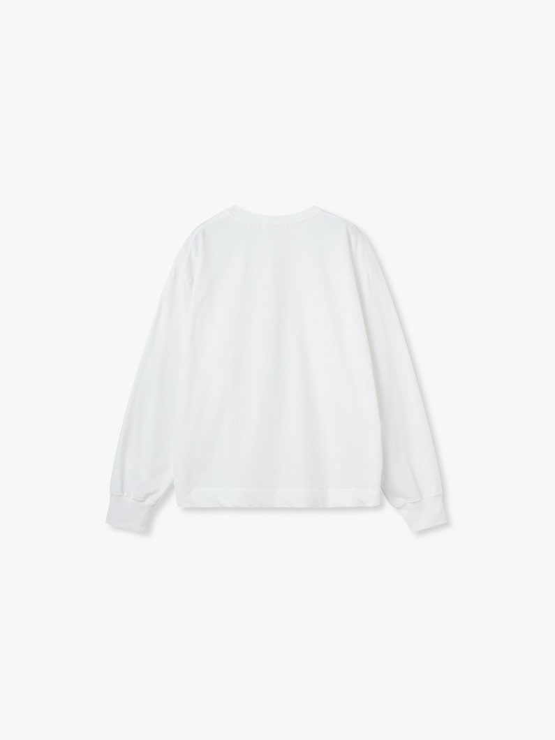 コットン ロングスリーブ ティー 詳細画像 white 1