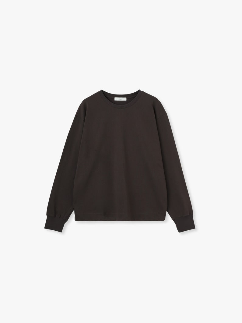 コットン ロングスリーブ ティー 詳細画像 brown