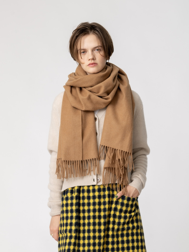 アンニカ ストール（ブラック/ライトグレー/ブラウン/レッド） 詳細画像 brown 1