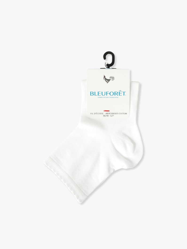 マーセライズコットン アンクルソックス 詳細画像 white 2
