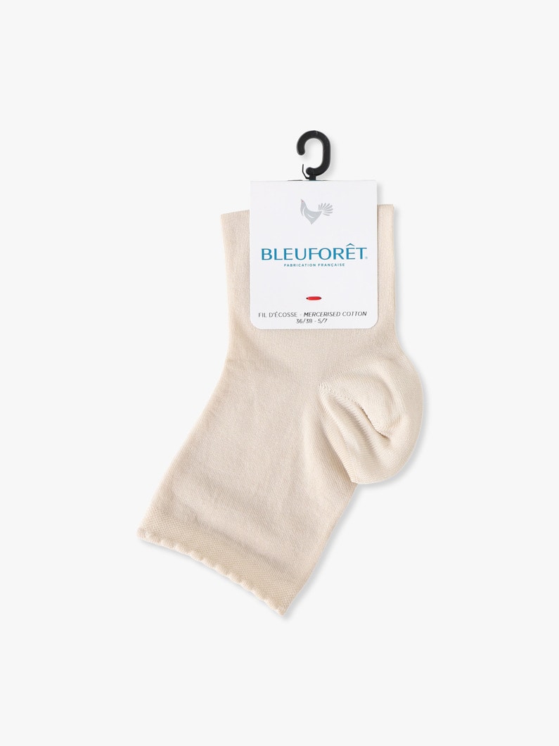 マーセライズコットン アンクルソックス 詳細画像 light beige