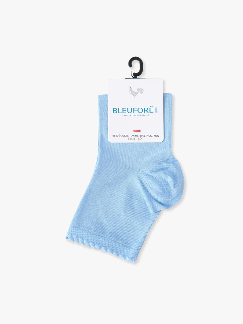 マーセライズコットン アンクルソックス 詳細画像 light blue 1