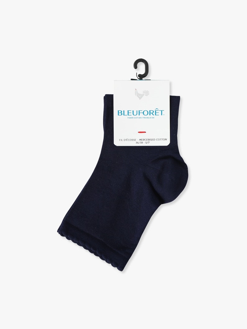マーセライズコットン アンクルソックス 詳細画像 navy 2