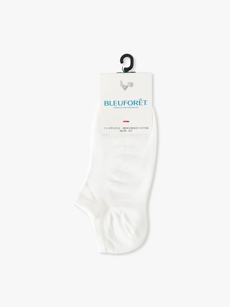 シルケットコットン ローカットソックス 詳細画像 white 1
