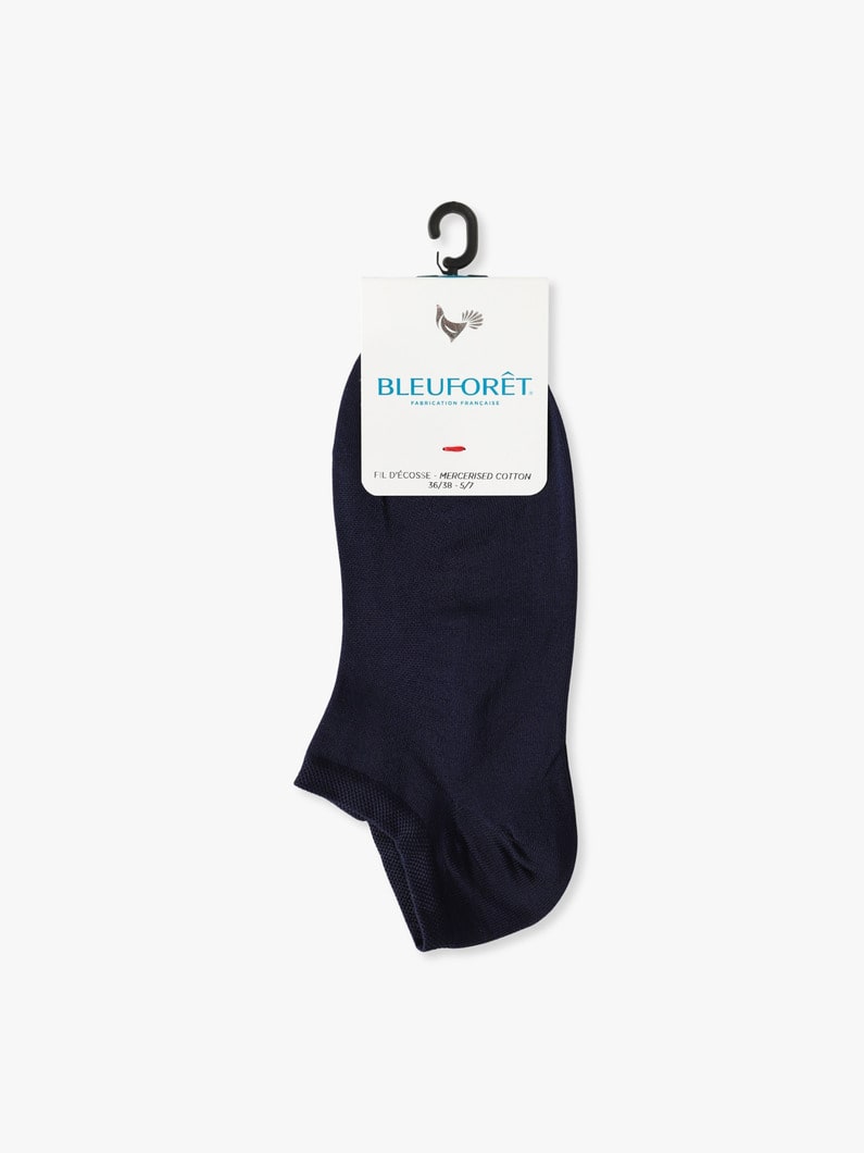 シルケットコットン ローカットソックス 詳細画像 navy