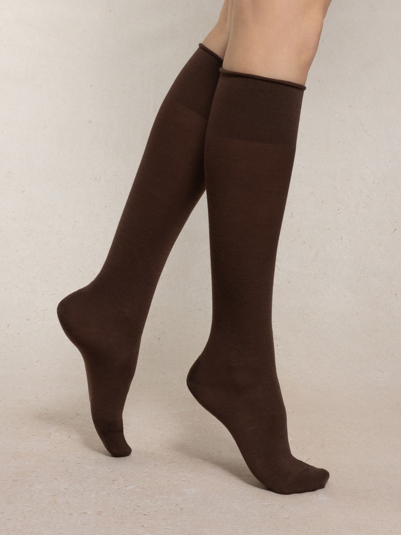 ファインウール ニーハイ ソックス 詳細画像 light brown