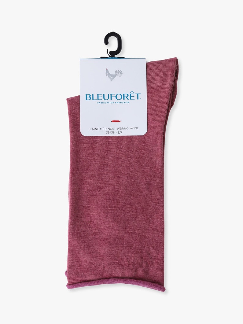 ロールトップ ウールコットン ソックス 詳細画像 pink 2