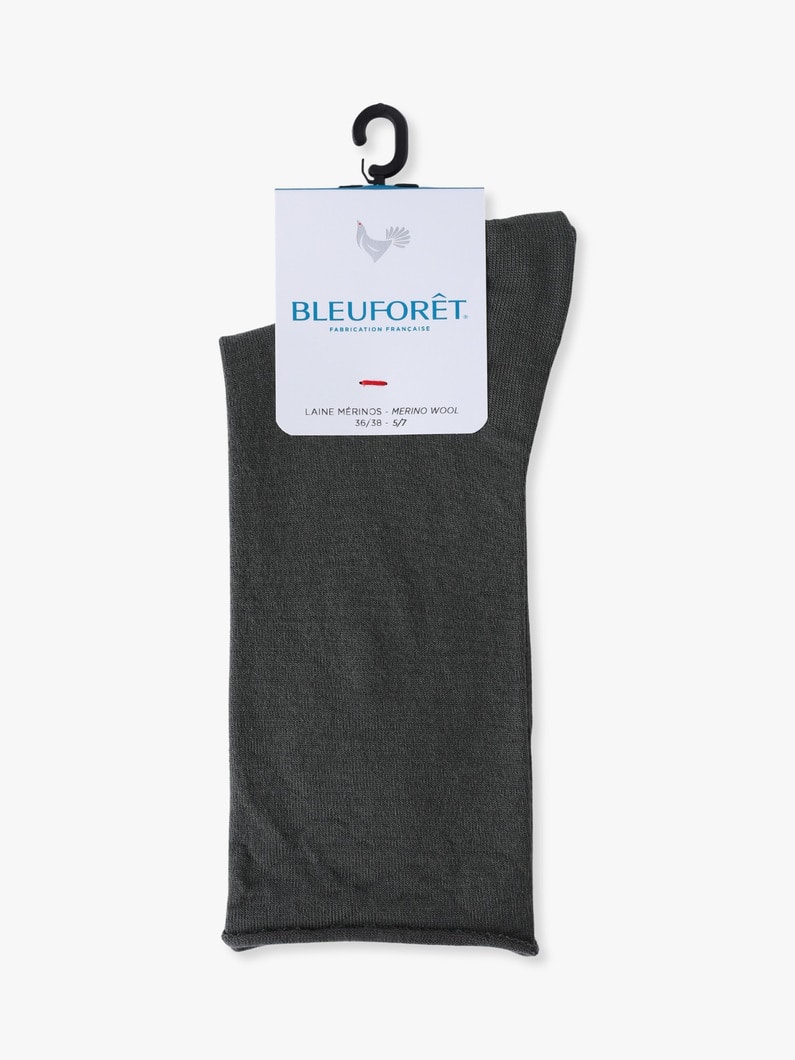 ロールトップ ウールコットン ソックス 詳細画像 khaki