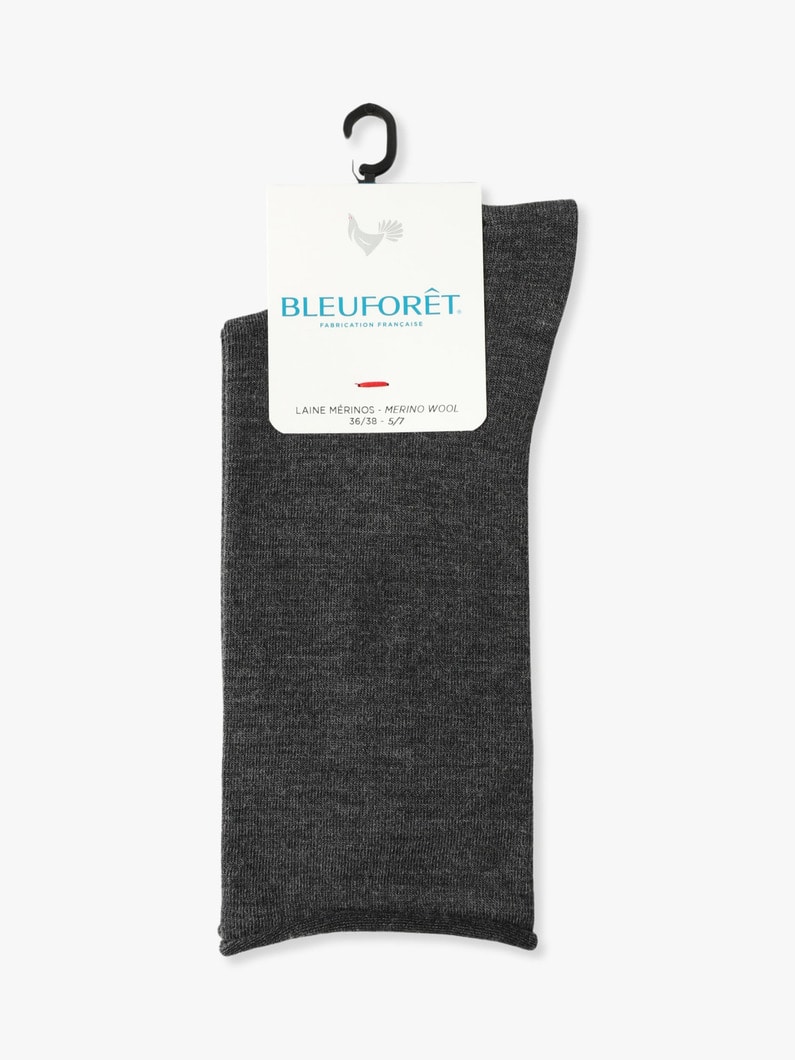 ロールトップ ウールコットン ソックス 詳細画像 dark gray 2