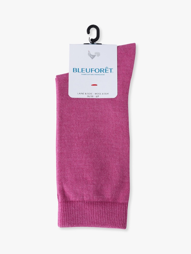 ウールシルク ジャージー ソックス 詳細画像 pink