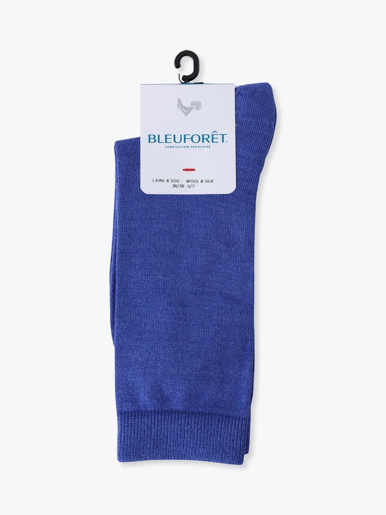 ウールシルク ジャージー ソックス 詳細画像 blue 2