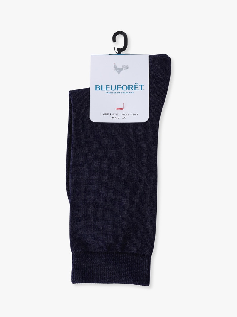 ウールシルク ジャージー ソックス 詳細画像 navy