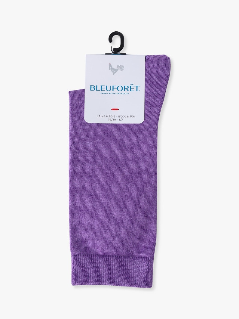 ウールシルク ジャージー ソックス 詳細画像 purple 2