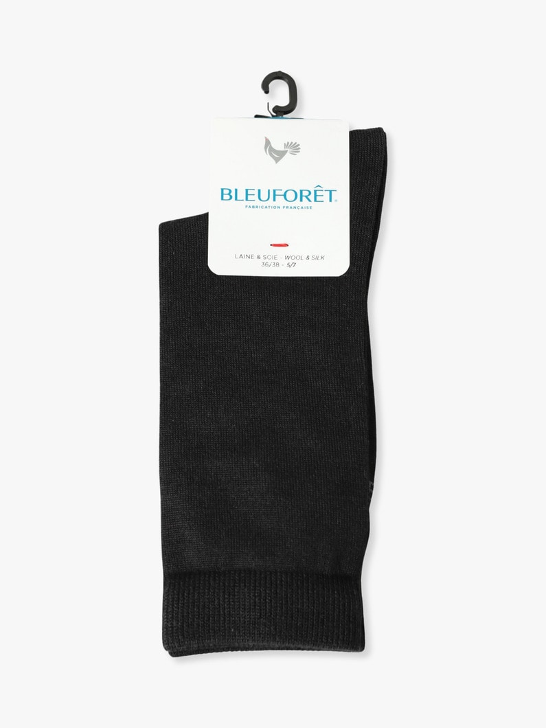 Wool Silk Jersey Socks 詳細画像 black