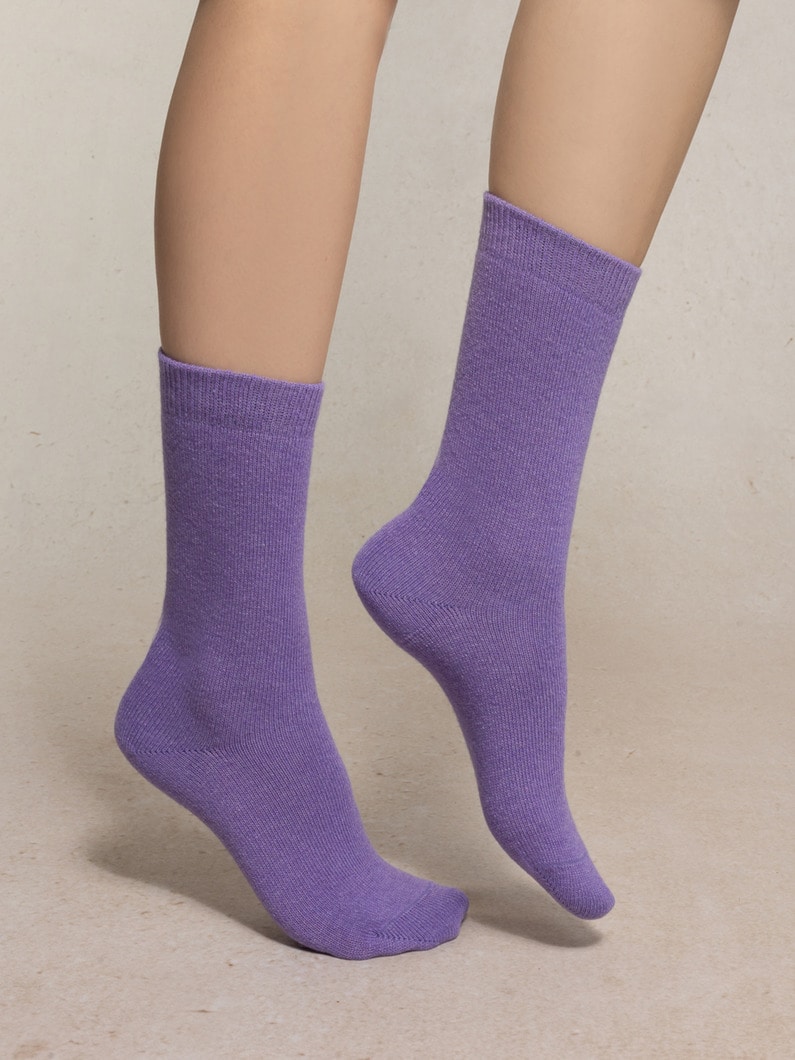 カシミア ソックス 詳細画像 light purple