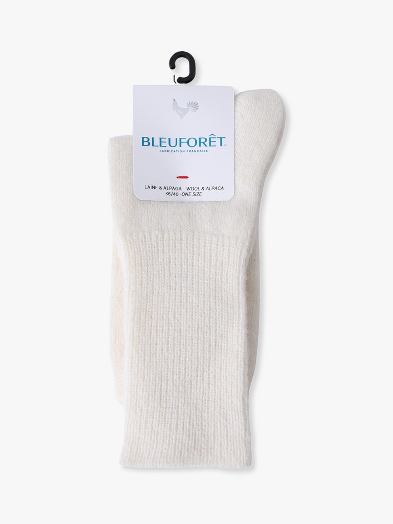 アルパカ ウール ソックス 詳細画像 ivory 2