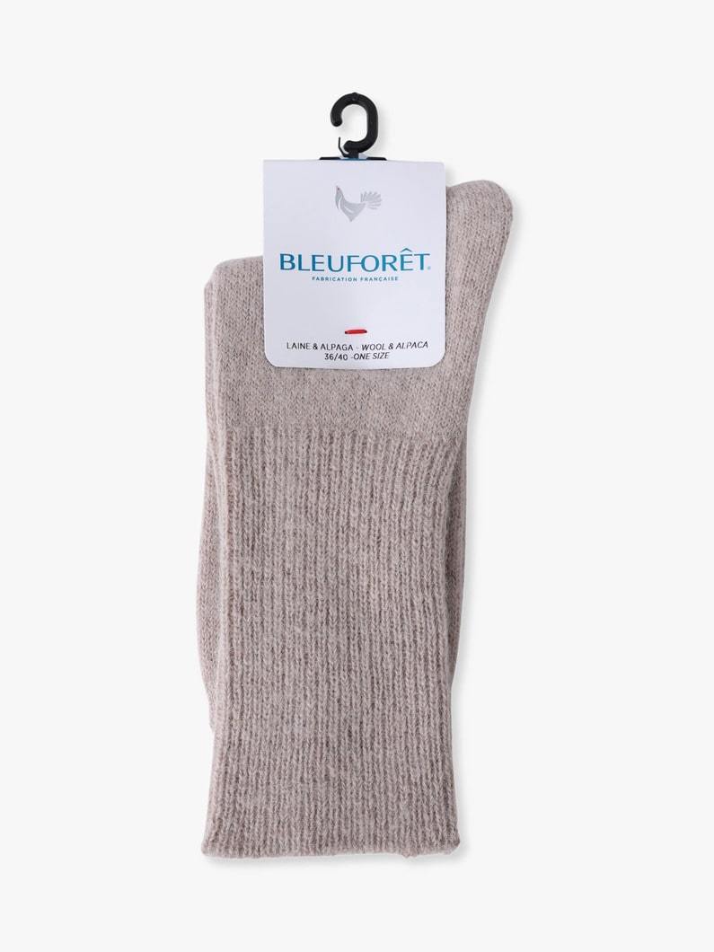 アルパカ ウール ソックス 詳細画像 beige 2