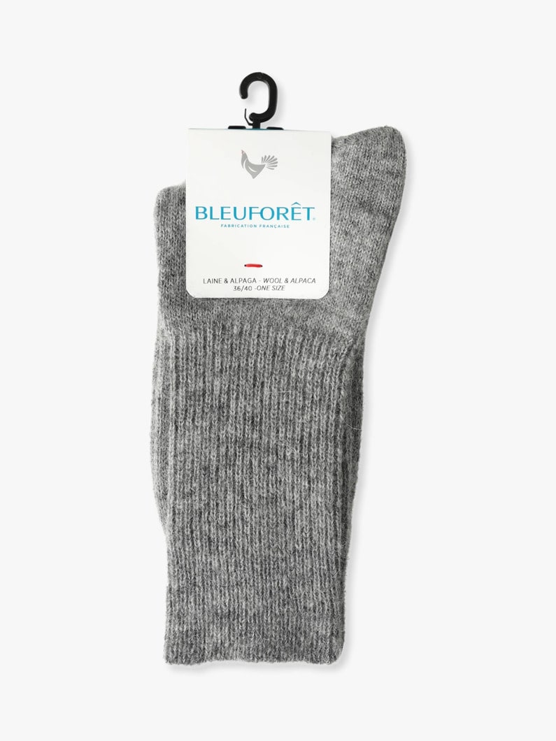 アルパカ ウール ソックス 詳細画像 gray 2