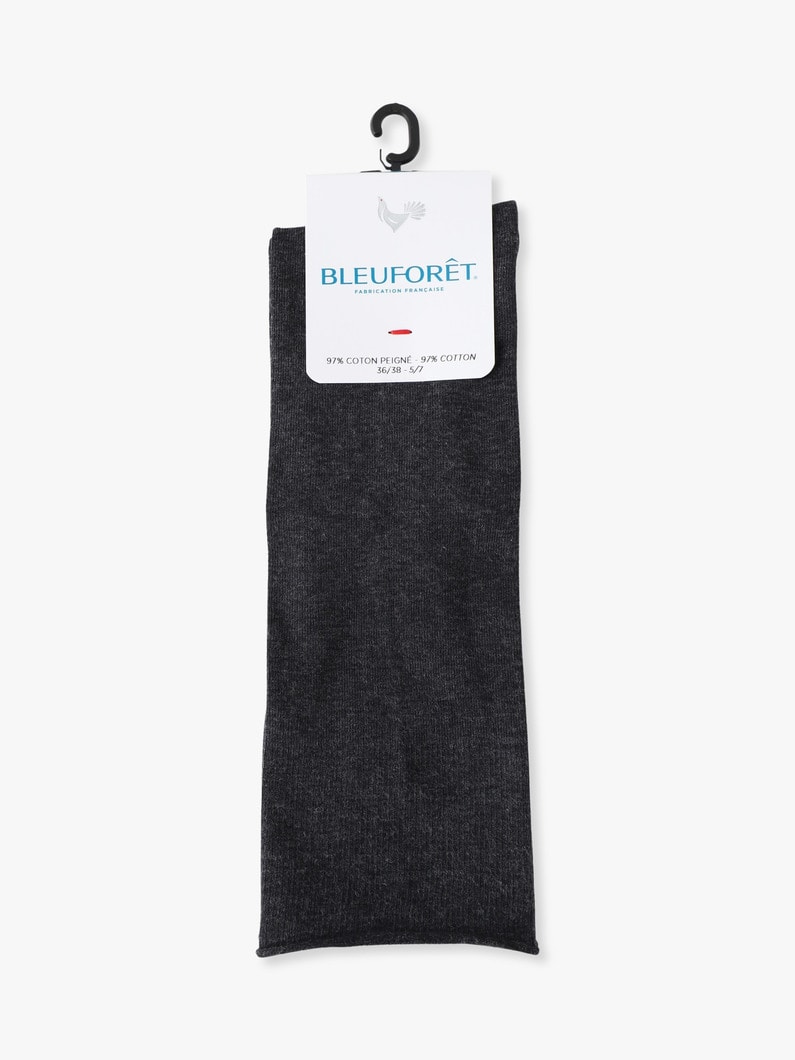 ベルベット コットン ニーハイソックス 詳細画像 dark gray 2