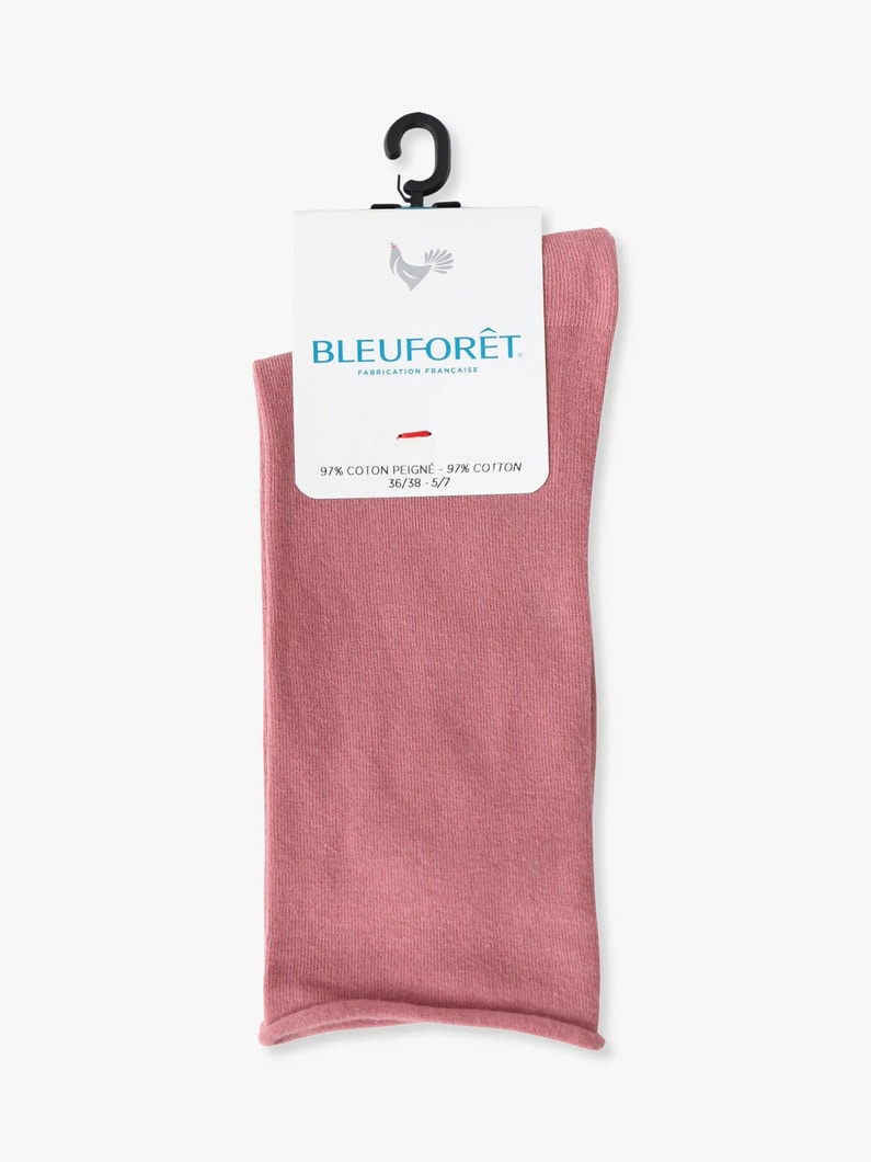 ロールトップ ピュアコットン ソックス 詳細画像 pink 1