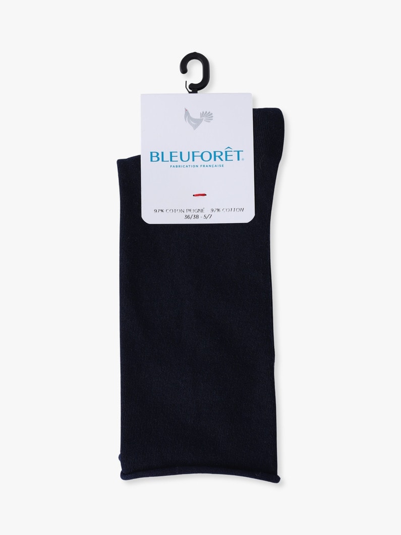 ロールトップ ピュアコットン ソックス 詳細画像 indigo