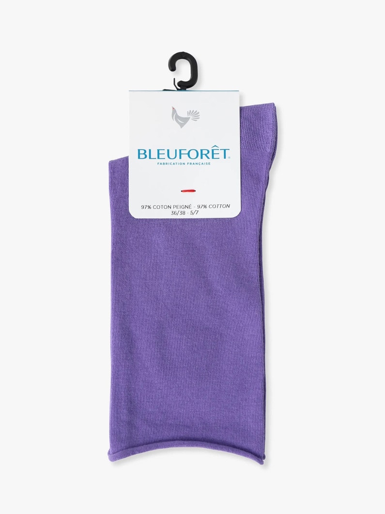 ロールトップ ピュアコットン ソックス 詳細画像 light purple 2