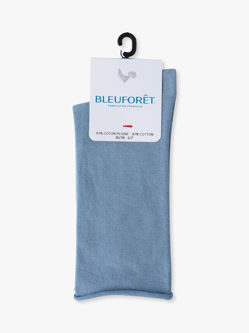 ロールトップ ピュアコットン ソックス 詳細画像 aging blue 2