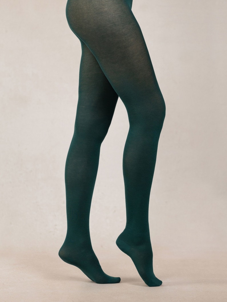 ベルベット ピュアコットン タイツ 詳細画像 green