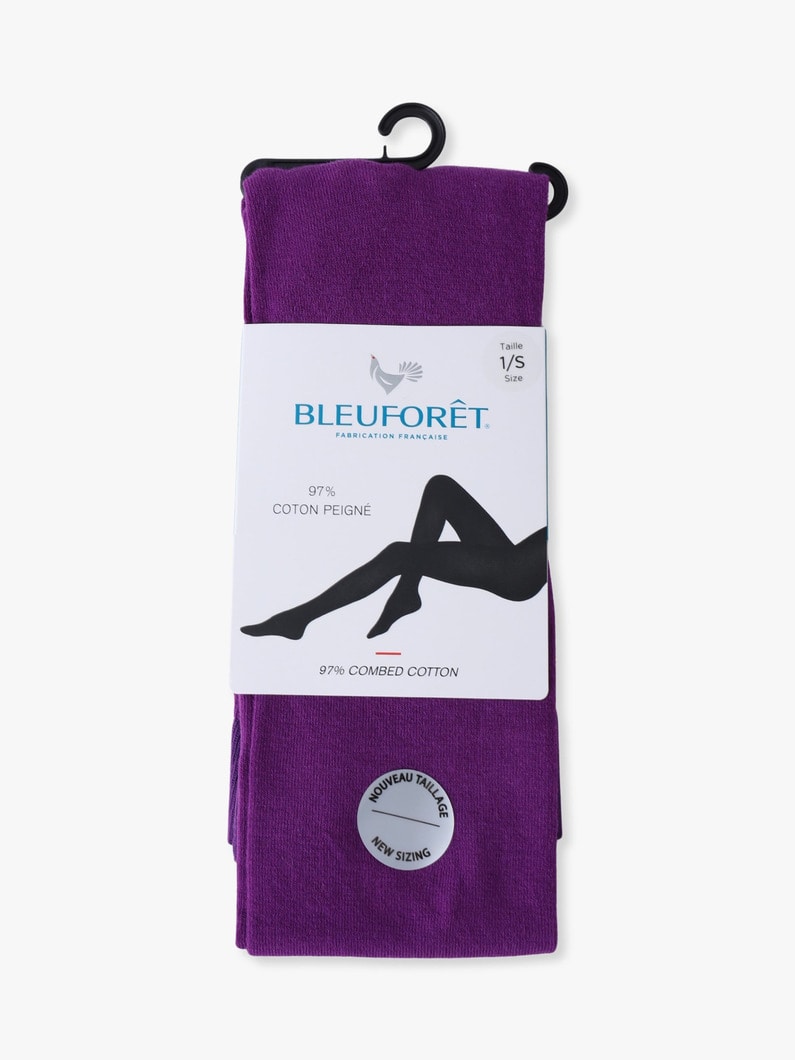 ベルベット ピュアコットン タイツ 詳細画像 purple 2