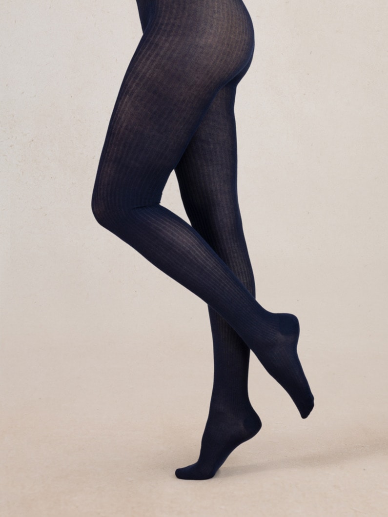 モダール カシミアリブタイツ 詳細画像 navy 1