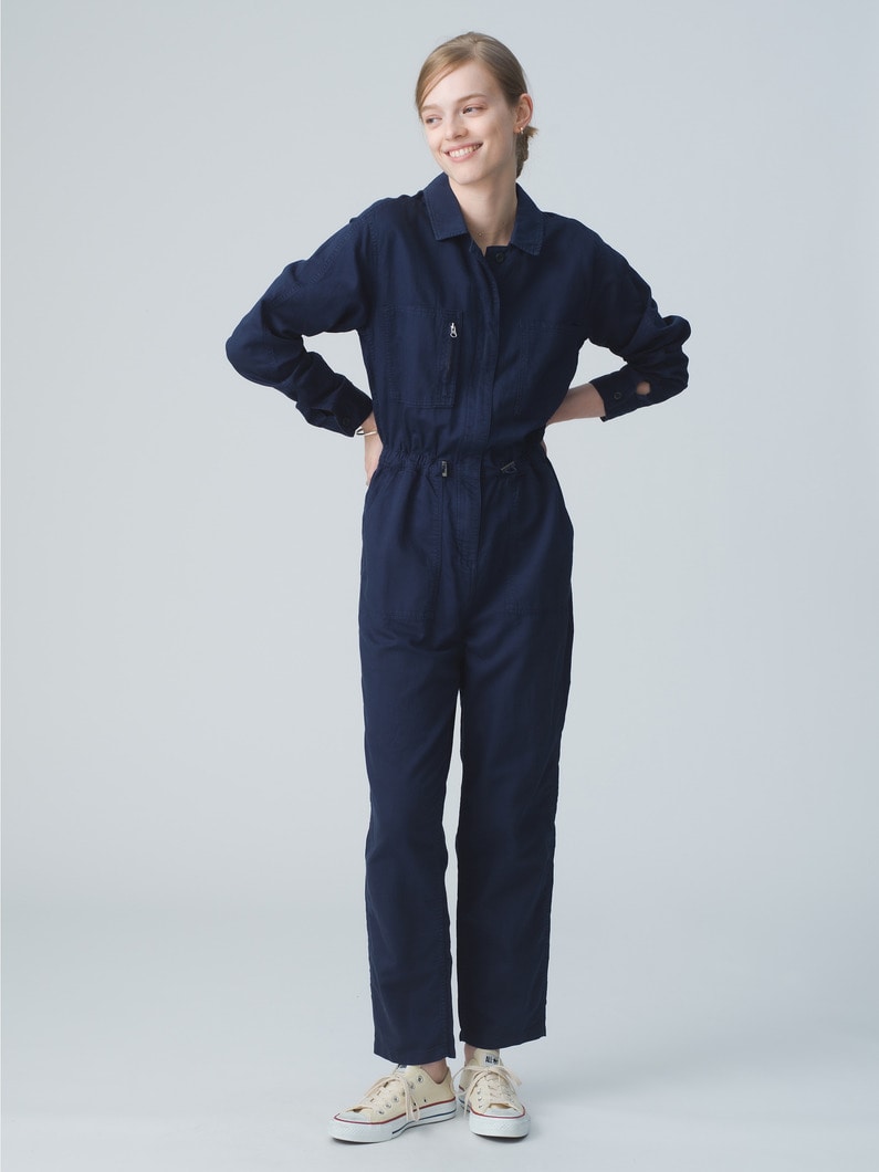 Station Cinched Jumpsuit (navy)｜OUTERKNOWN(アウターノウン)｜Ron ...