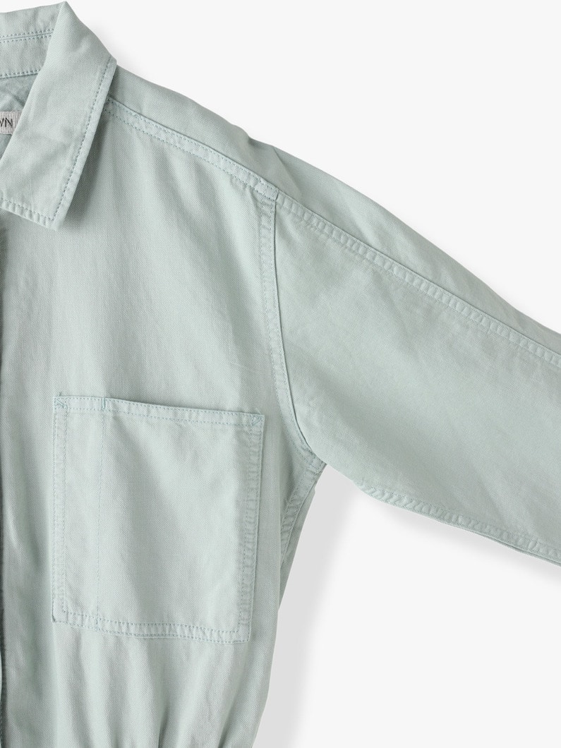 Station Cinched Jumpsuit (light blue)｜OUTERKNOWN(アウターノウン 