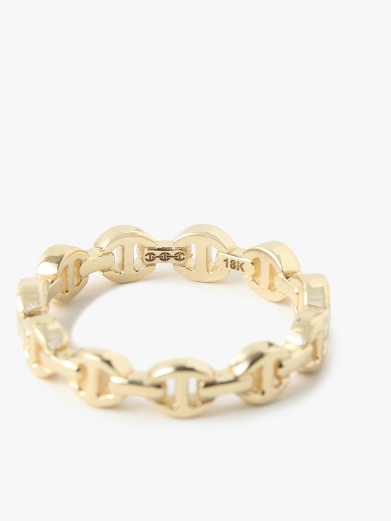 Micro Dame III Tri-Link Ring (yellow gold/white Gold)｜HOORSENBUHS(ホーセン