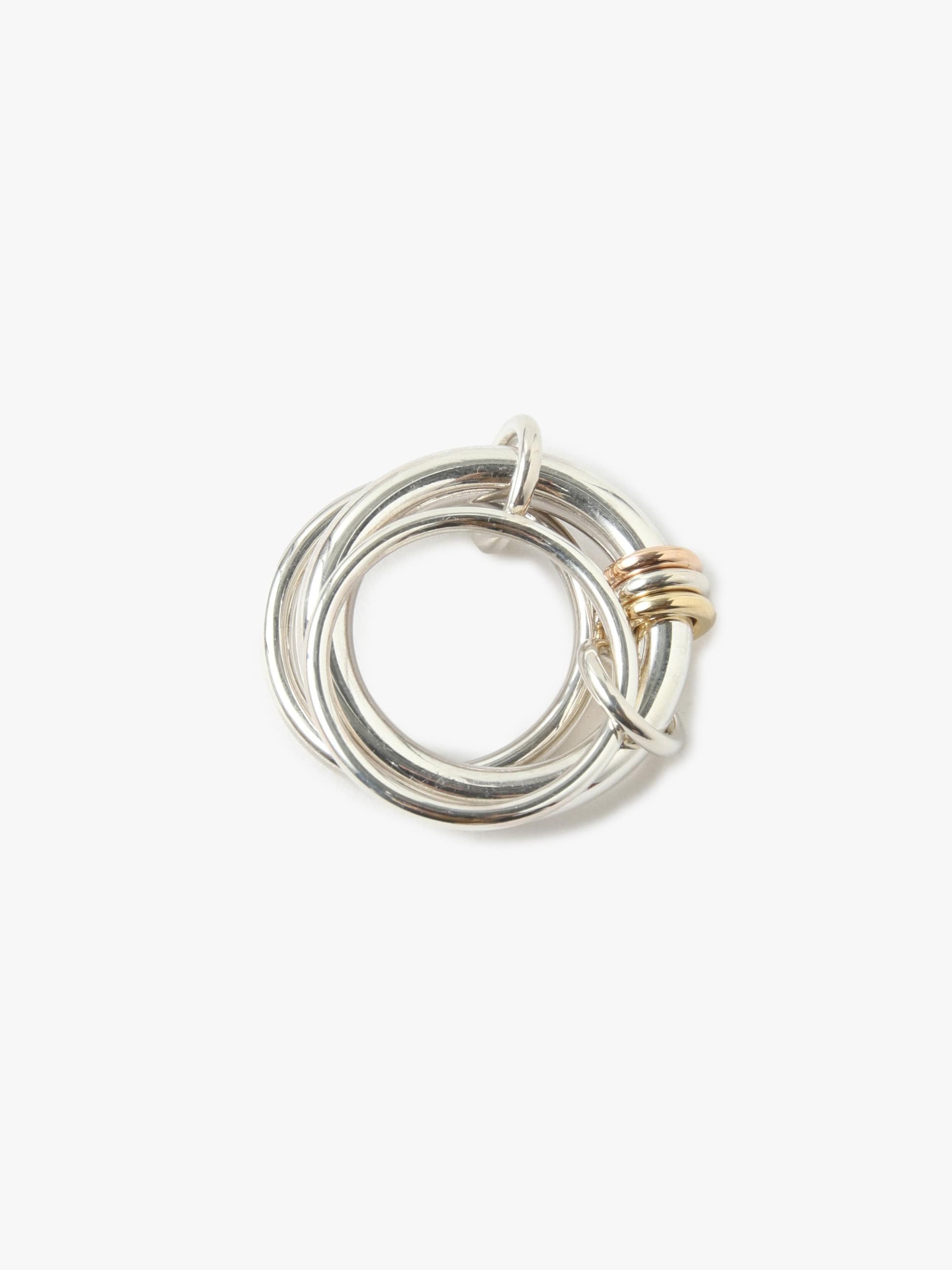 Gemini 3 Links Sterling Silver Ring
