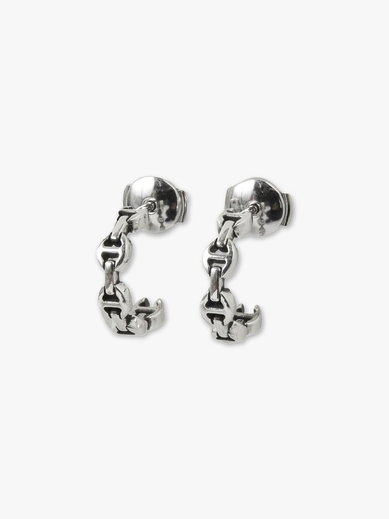 Micro Crescent Pierced Earrings 詳細画像 silver 1