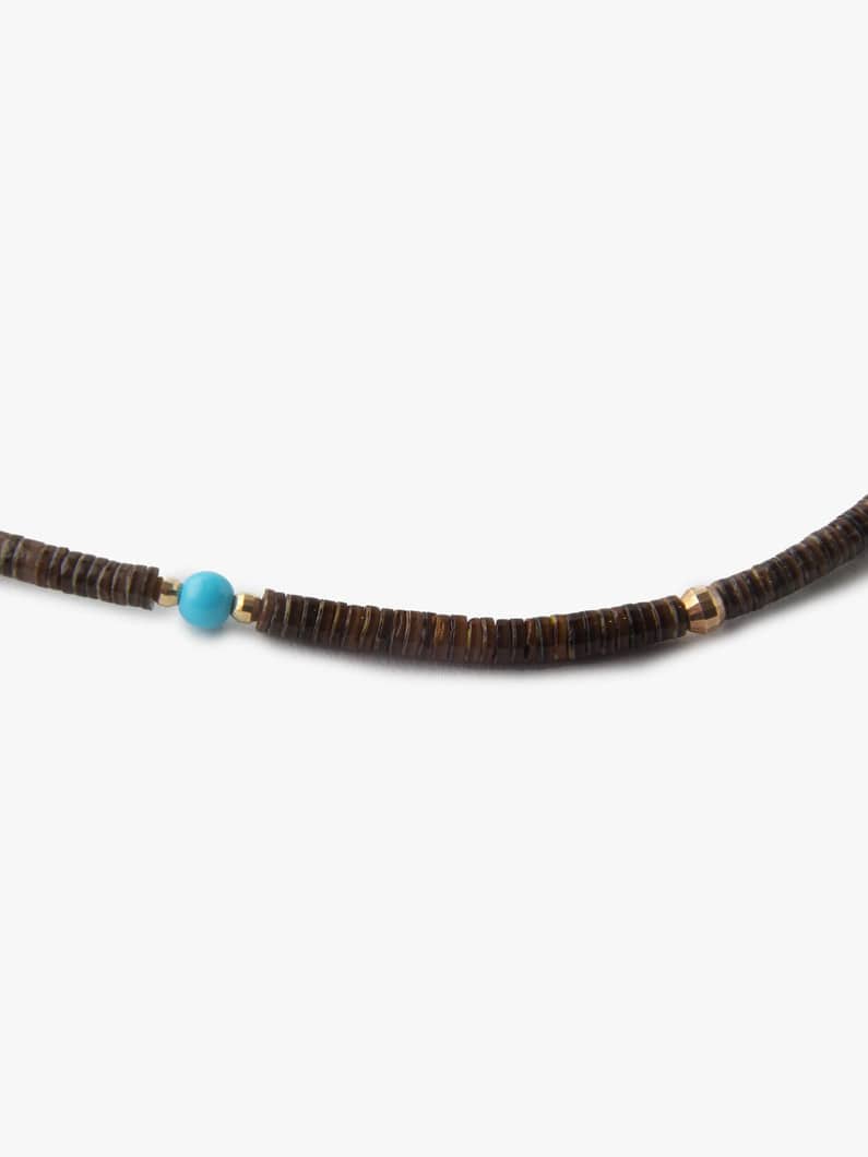 14kt Necklace With Olive Seed Shell And Turquoise  詳細画像 other 3