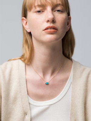 Ellipse Turquoise Necklace 詳細画像 yellow gold