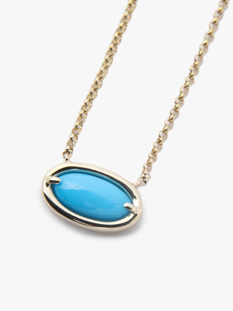 Ellipse Turquoise Necklace 詳細画像 yellow gold 3