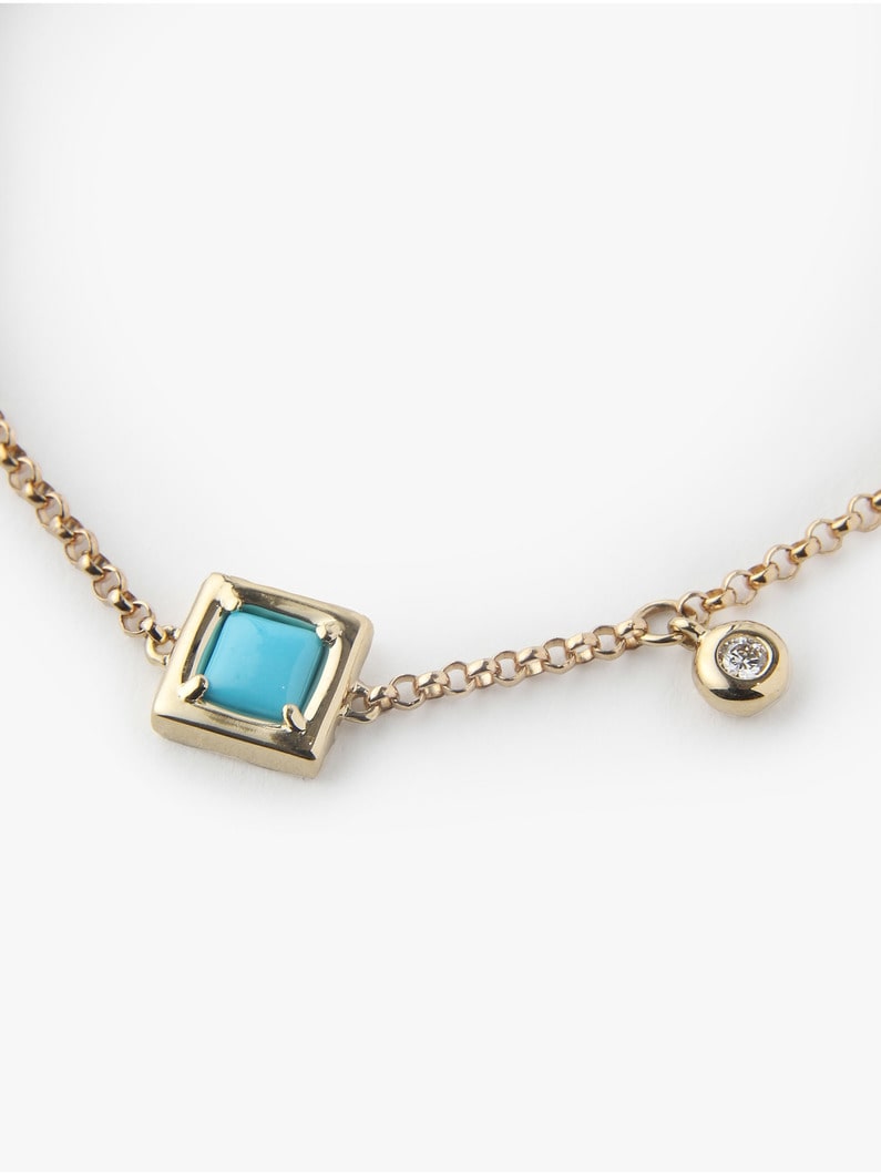Carree Bezel Turquoise Bracelet 詳細画像 yellow gold 3