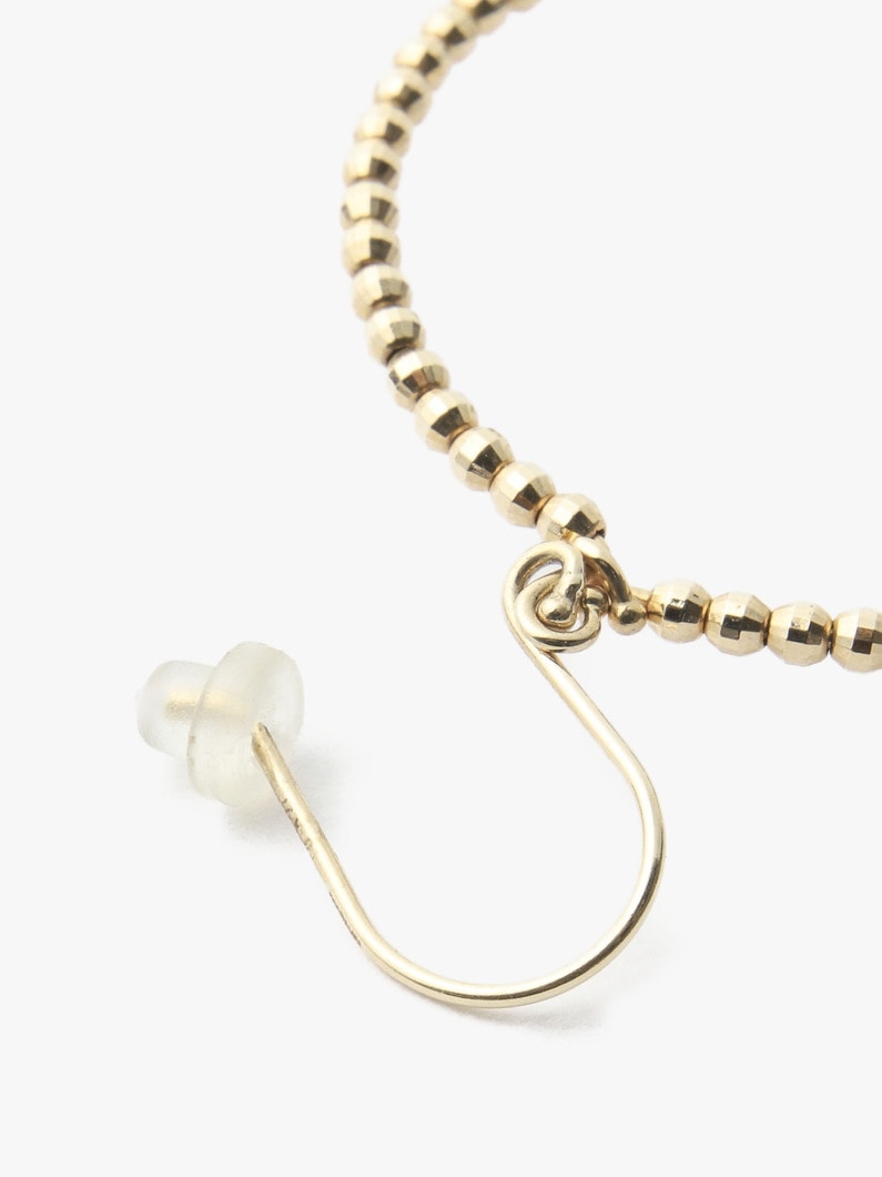 14K White Akoya Pearl＆Beads Hoop Pierced Earrings 詳細画像 other 4