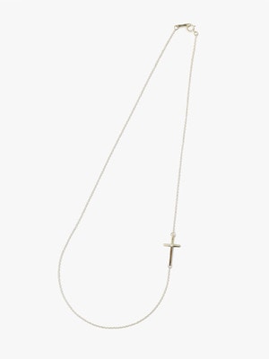 14kt 16 Charm Side Cross Single 0.2ct Diamond Necklace 詳細画像 other