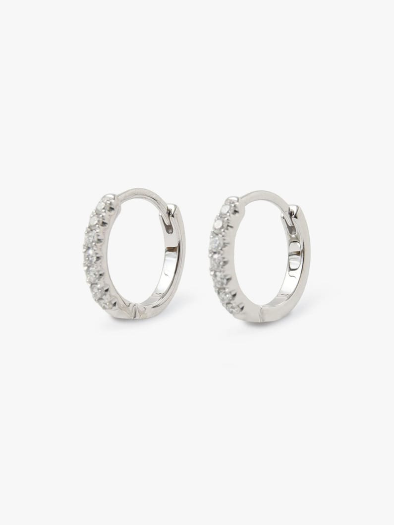 Mini Cirque White Diamond Pierced Earrings 詳細画像 white gold 1