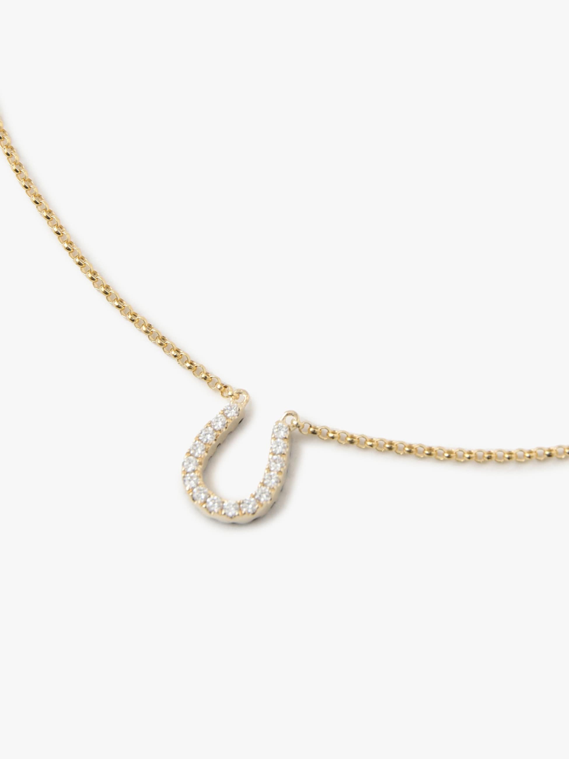 White＆Black Diamond Horseshoe Necklace｜BETTINA JAVAHERI 