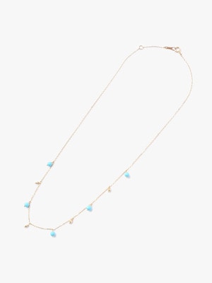 14kt Floating Turquoise Adjustable Chain Necklace 詳細画像 other