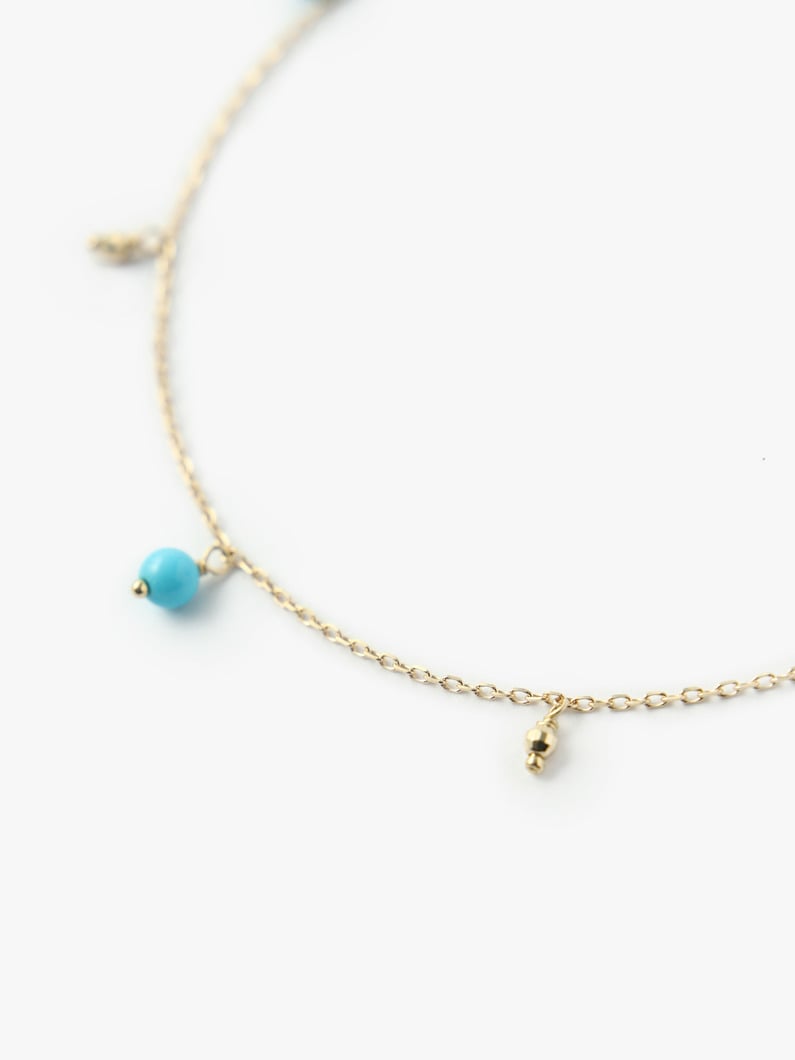 14kt. Anklet Turquoise＆Gold Beads 詳細画像 other 3