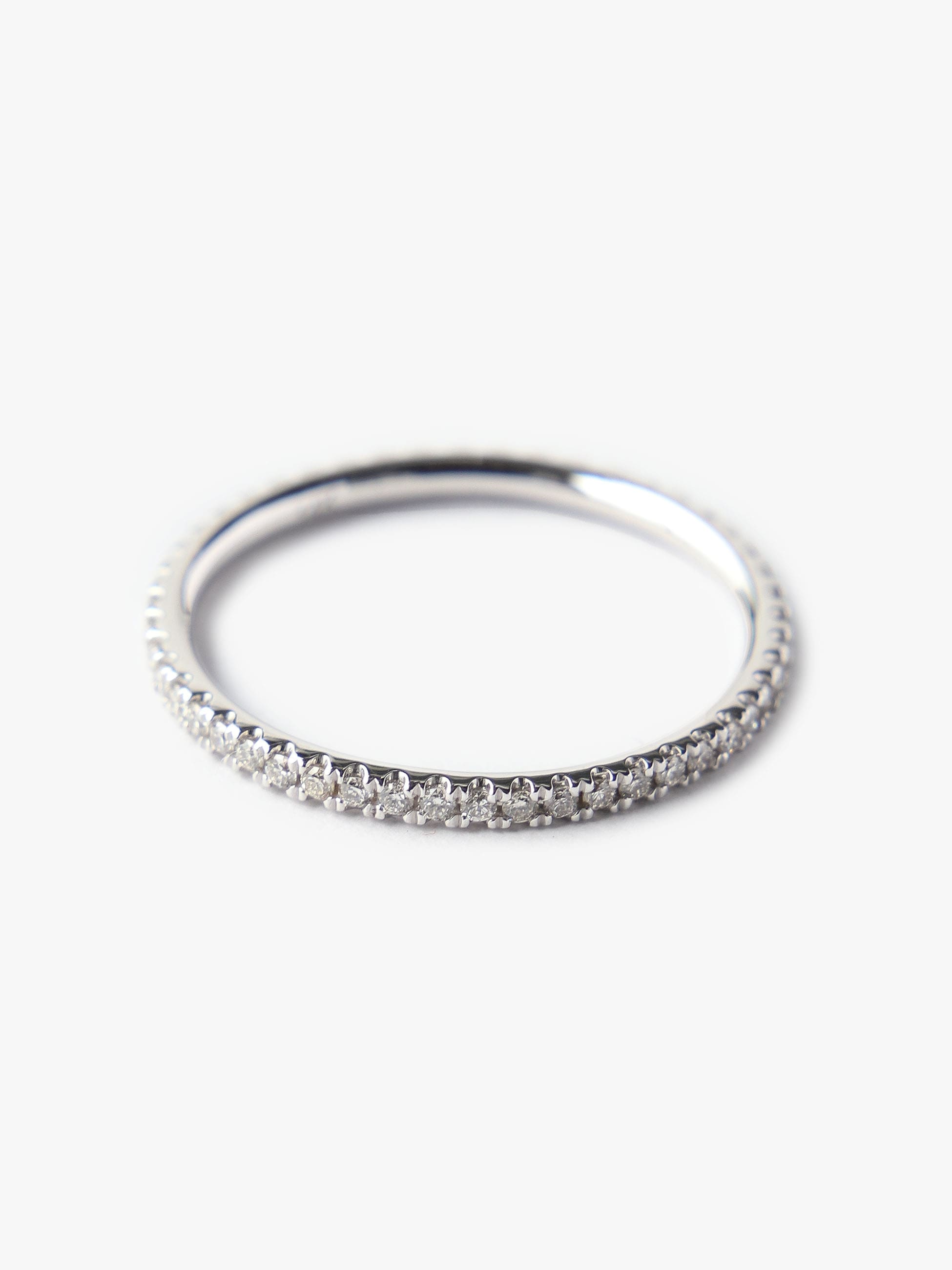 Stack White Diamond Ring
