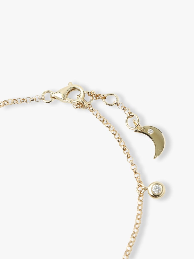 14kt Dangling Dome with White Diamond  Bracelet 詳細画像 yellow gold 2