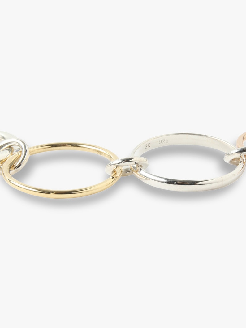 18K Yellow Gold Rose Gold and Sterling Silver with Silver Connectors 4 Links Hyacinth Ring 詳細画像 other 3
