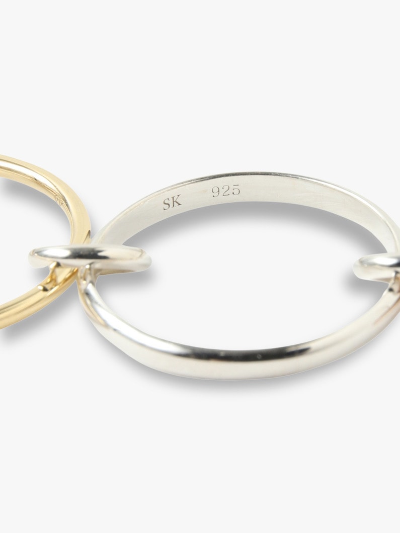 18K Yellow Gold Rose Gold and Sterling Silver with Silver Connectors 4 Links Hyacinth Ring 詳細画像 other 4